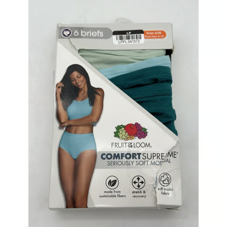 FRUIT OF THE LOOM WOMEN BRIEFS 6-b