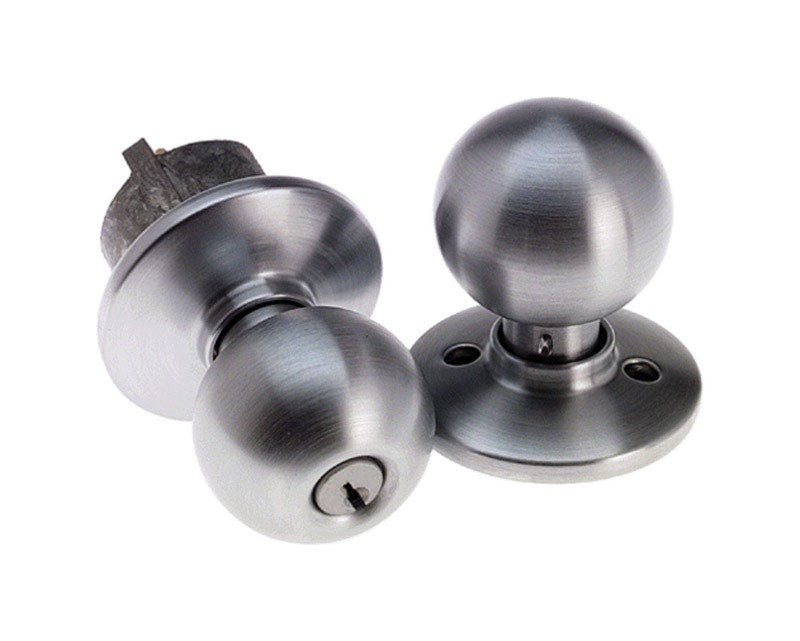 Schlage Satin Chrome Orbit Storeroom Autolock Knob