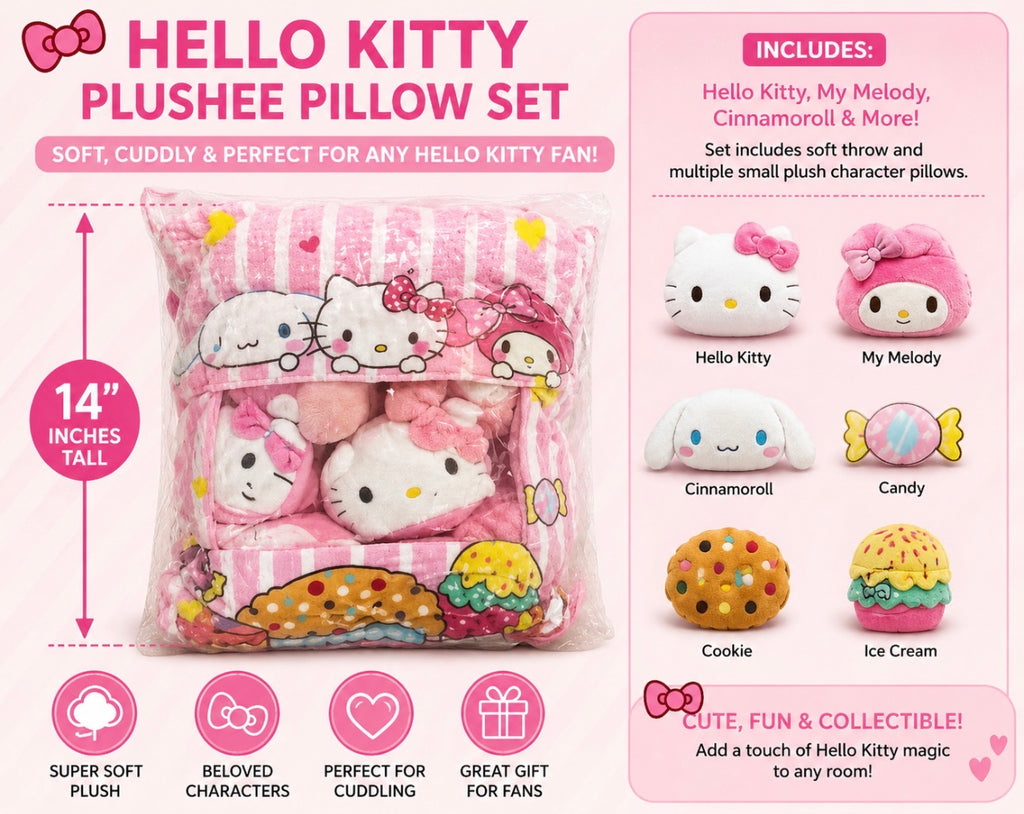 hello kitty plushee pillow