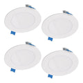 HALO HLBSL4 4 in. Adjustable CCT Canless IC Rated Dimmable Indoor Integrated LED Recessed Light Kit (4-Pack) 3-c