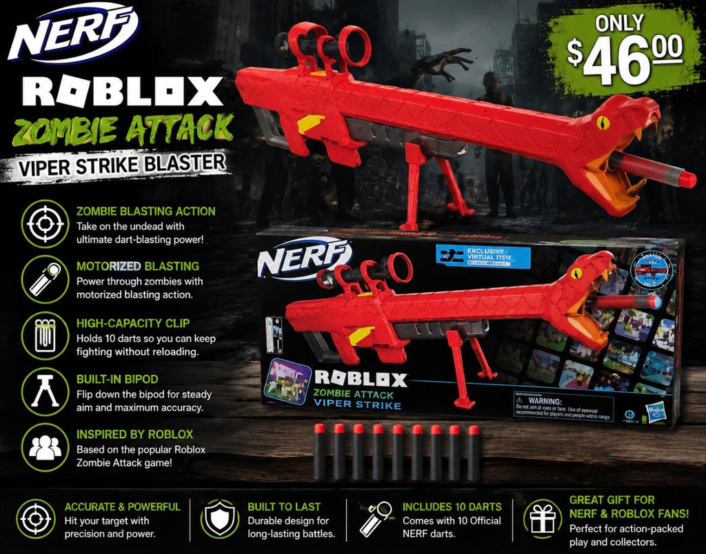 Nerf Roblox Zombie Attack: Viper Strike blaster 6-A