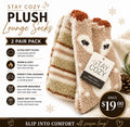 Stay Cozy brand fuzzy fox socks