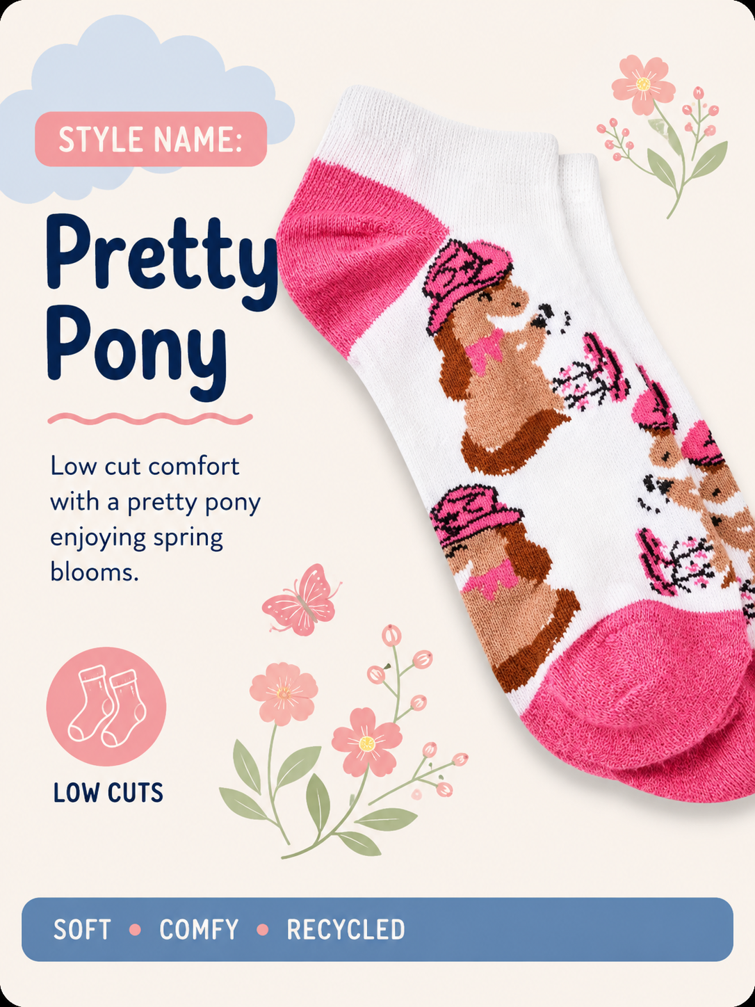 Hello Socks! Kids’ Low Cut Novelty Socks 7-c