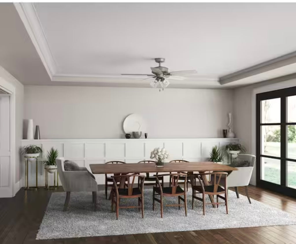 Hunter Channing 52 in. Indoor Matte Silver Ceiling Fan (Model 52168) with an included light kit B-W