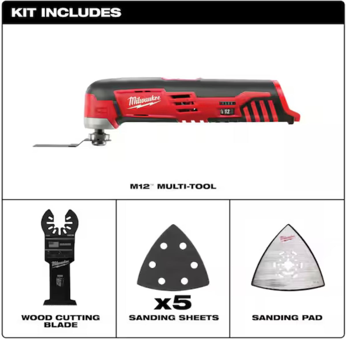 Milwaukee
M12 12V Lithium-Ion Cordless Oscillating Multi-Tool (Tool-Only)