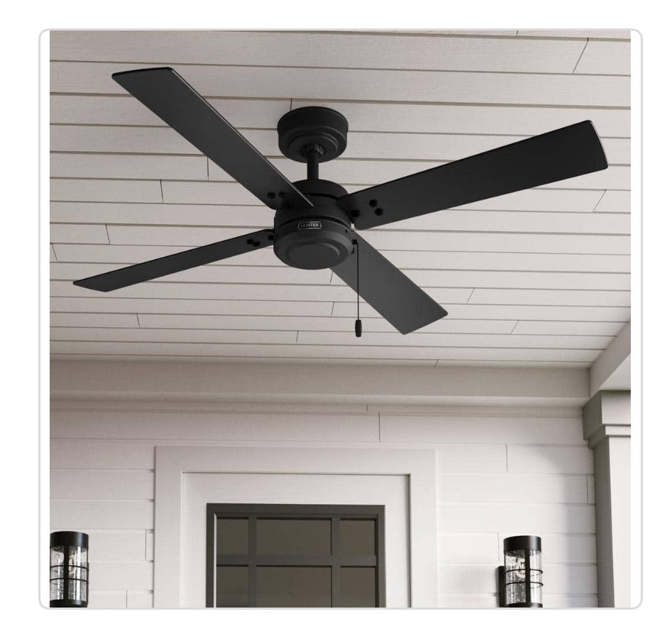 Hunter Midnight Prairie 52-inch ceiling fan BW