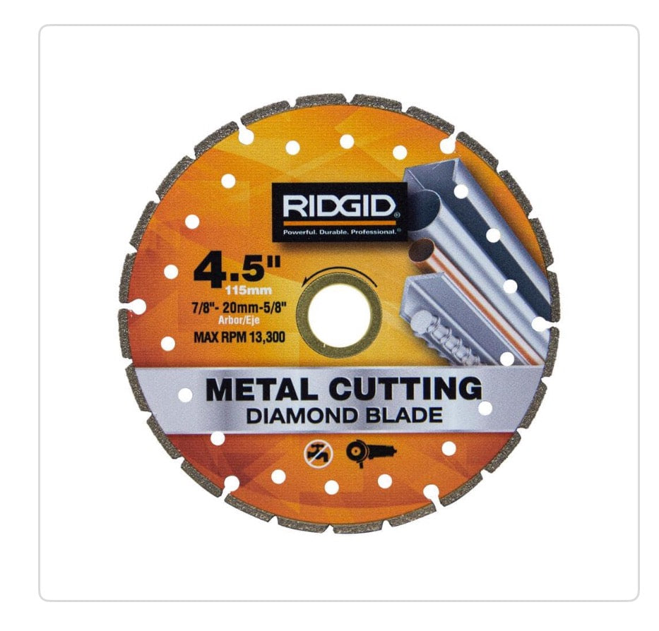 RIDGID 4.5 in. Metal Cutting Diamond Blade