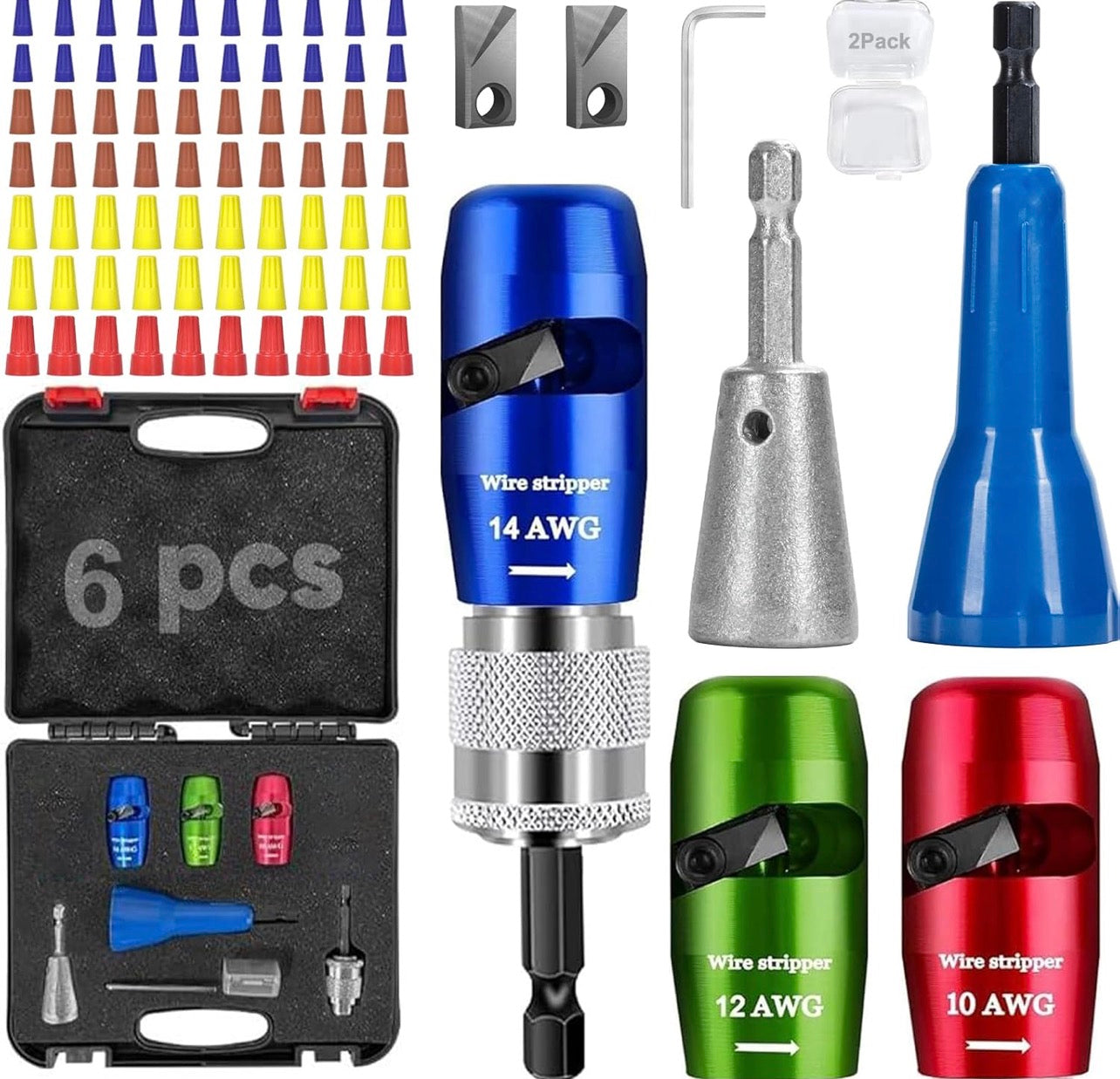 Wire Stripper for Drill - 2026 Upgraded Electric Wire Stripping and Twisting Tool for AWG 14-12-10
