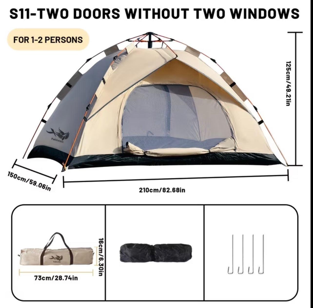 PAKICETUS Automatic Quick-Open Beach Outdoor Tent (4E)