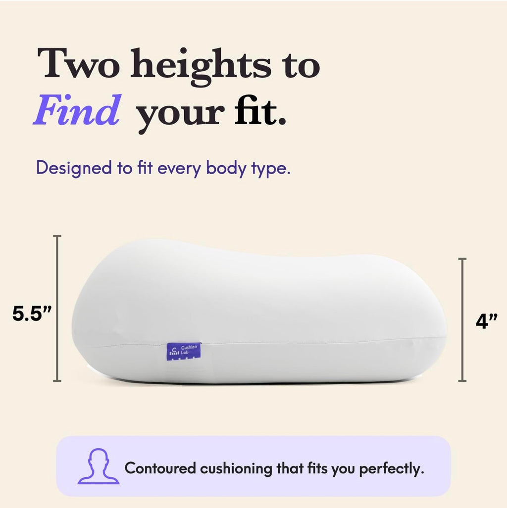 Comforto Orthopedic Cervical Deep Sleep Pillow, Patented Ergonomic Contour Design for Side & Back Sleepers