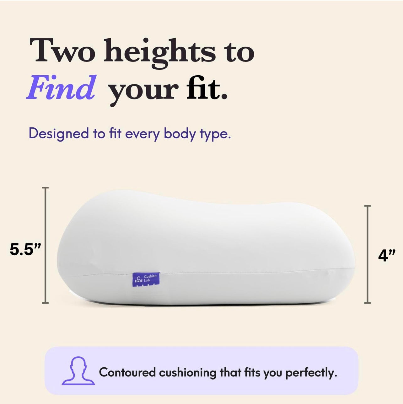 Comforto Orthopedic Cervical Deep Sleep Pillow, Patented Ergonomic Contour Design for Side & Back Sleepers