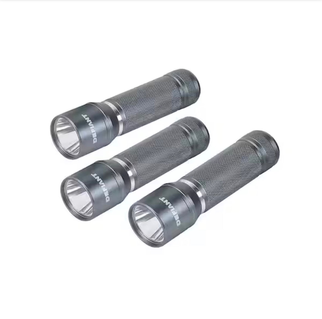 Defiant 300 Lumens Aluminum Flashlight (3-Pack) (4D1)