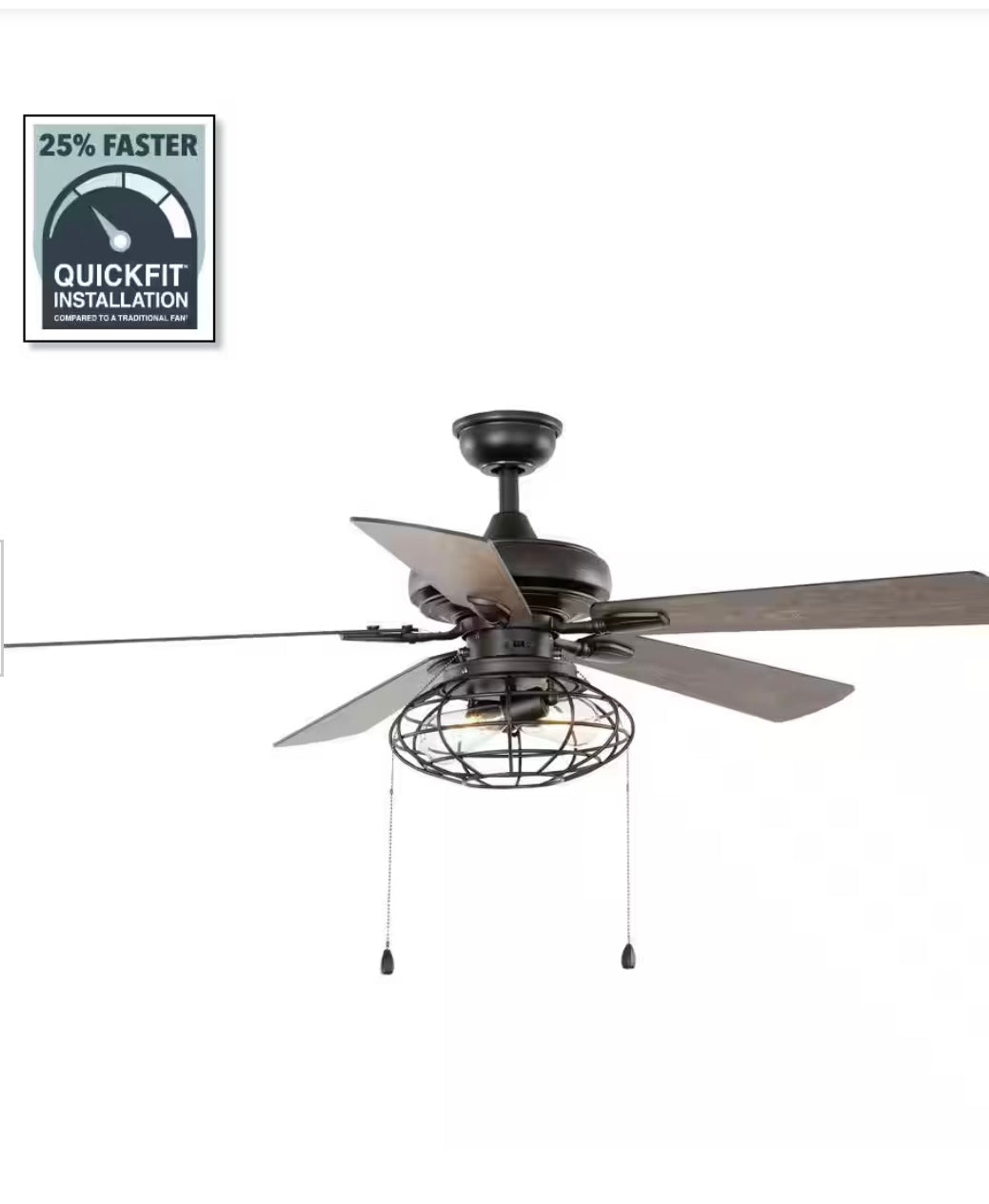 Ellard 52 in. LED Ceiling Fan B-W
