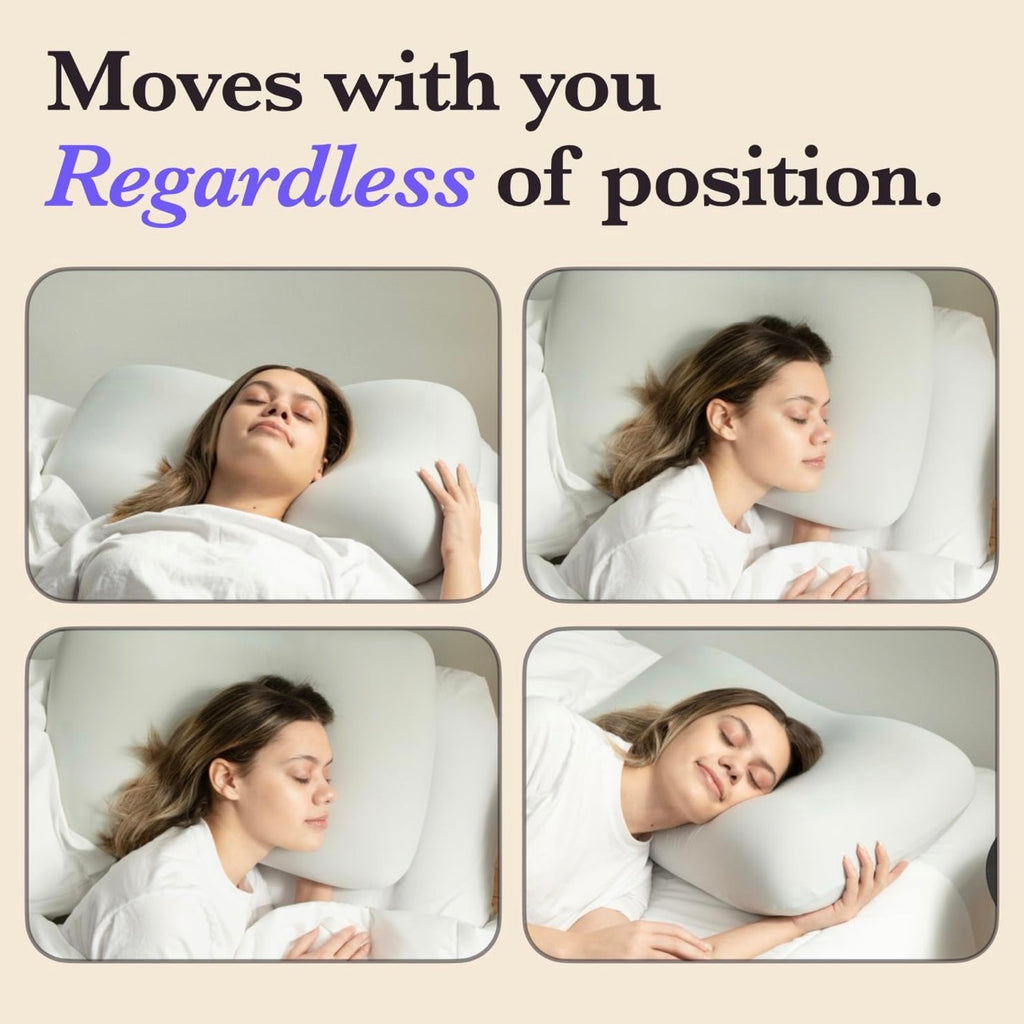Comforto Orthopedic Cervical Deep Sleep Pillow, Patented Ergonomic Contour Design for Side & Back Sleepers