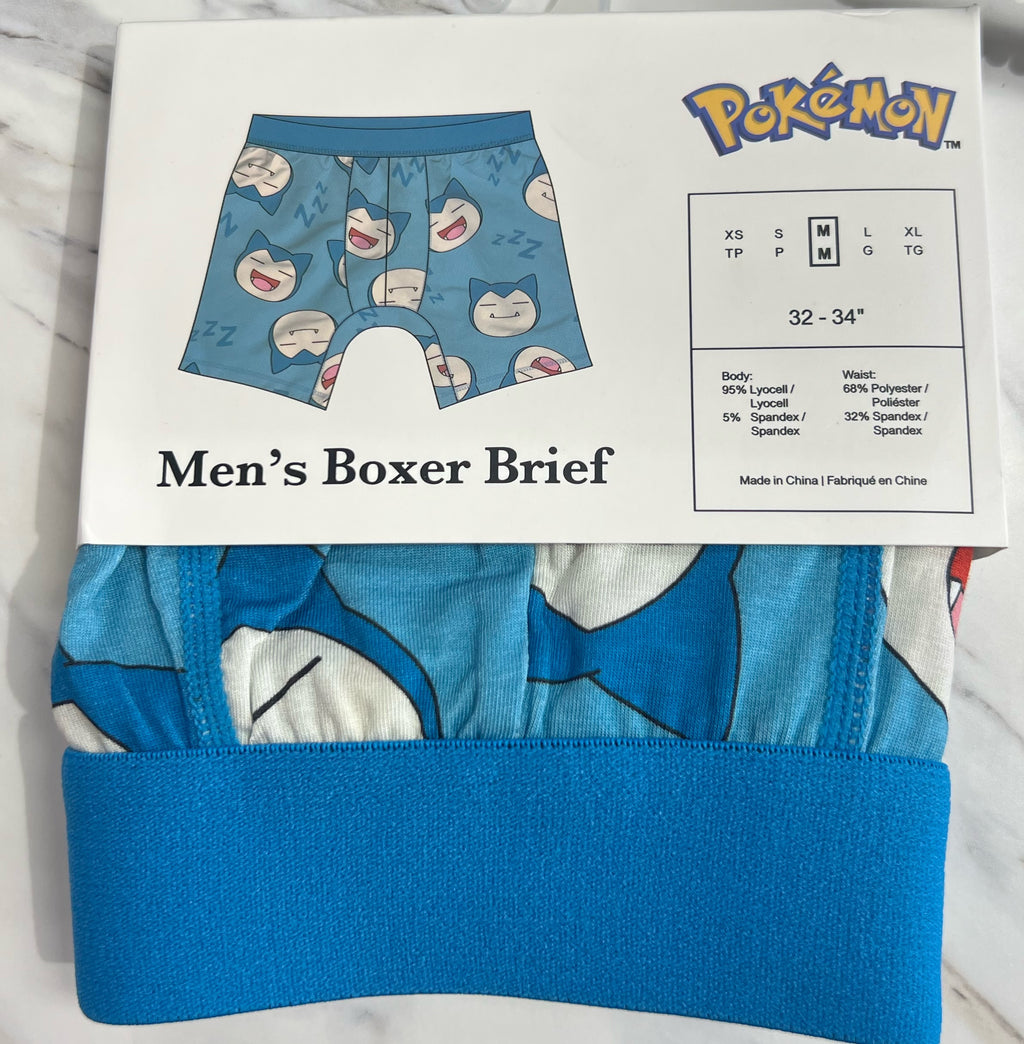 Bioworld Men's Snorlax Pokémon Boxer Briefs