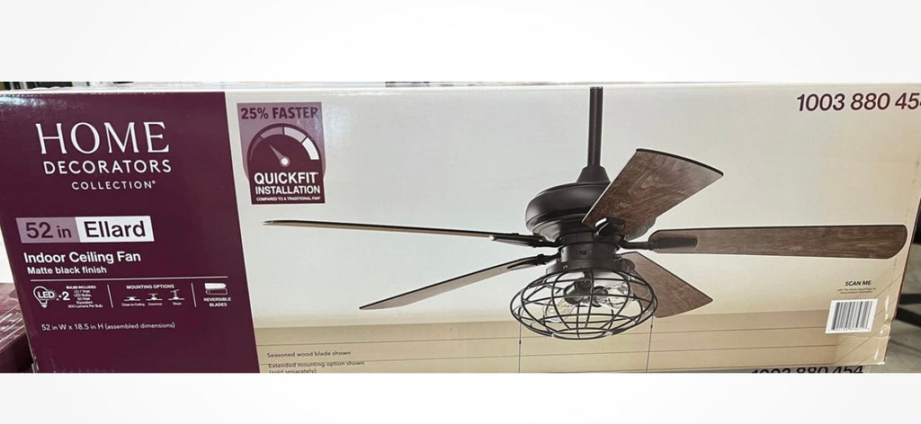Ellard 52 in. LED Ceiling Fan B-W