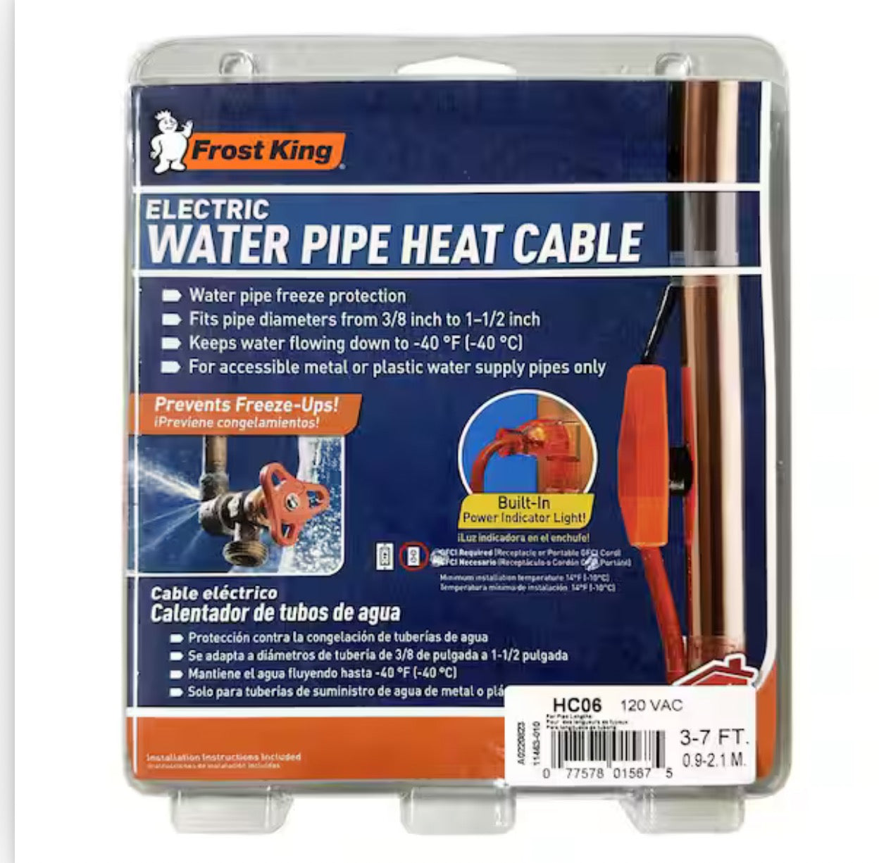 Frost King Electric Water Pipe Heat Cable (Model HC12) 5-B