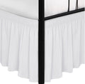 Wrap Around Bed Skirts with Split Corners for Full Beds 18" Drop