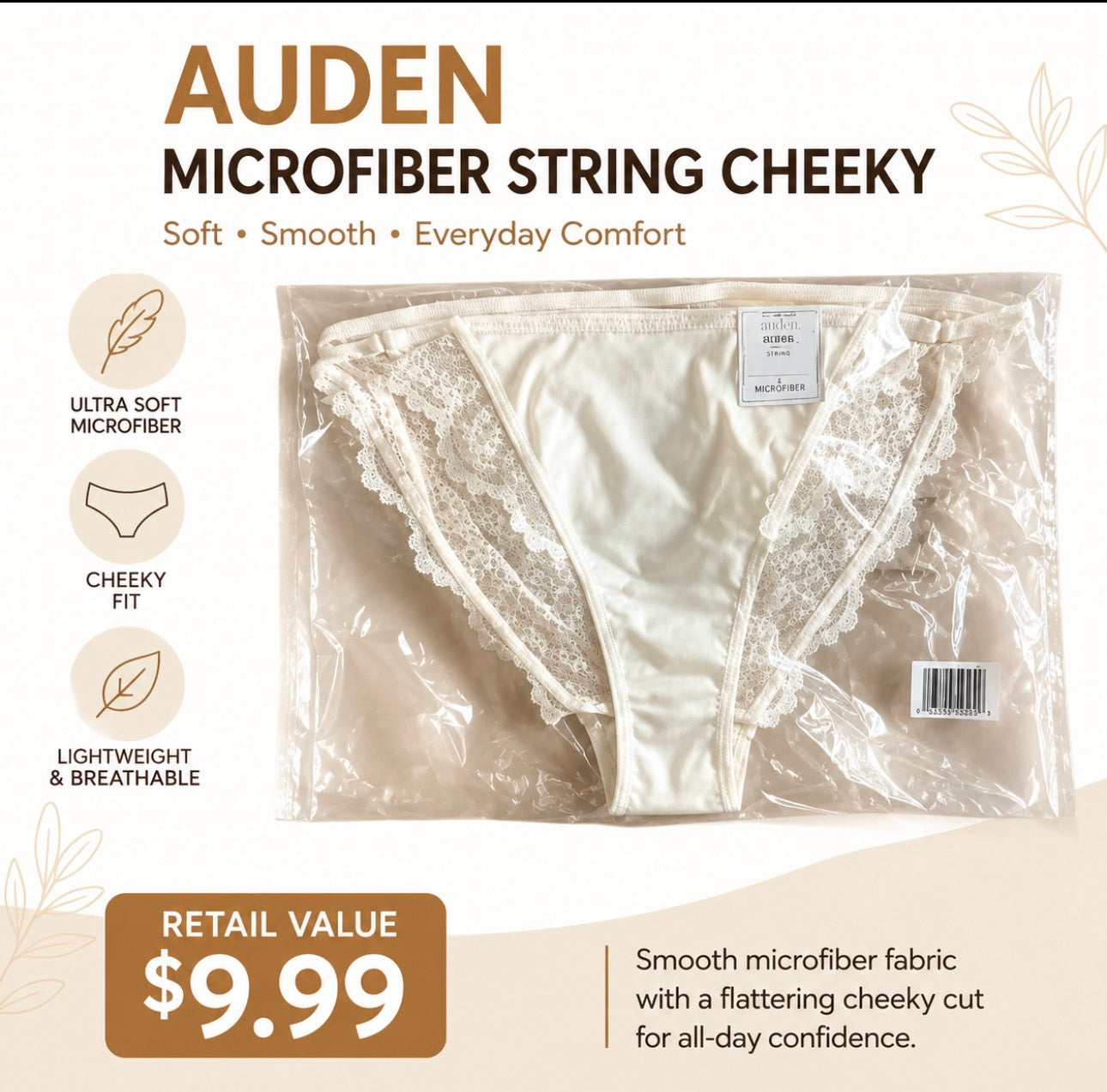 AUDEN MICROFIBER STRING CHEEKY 7-d-4