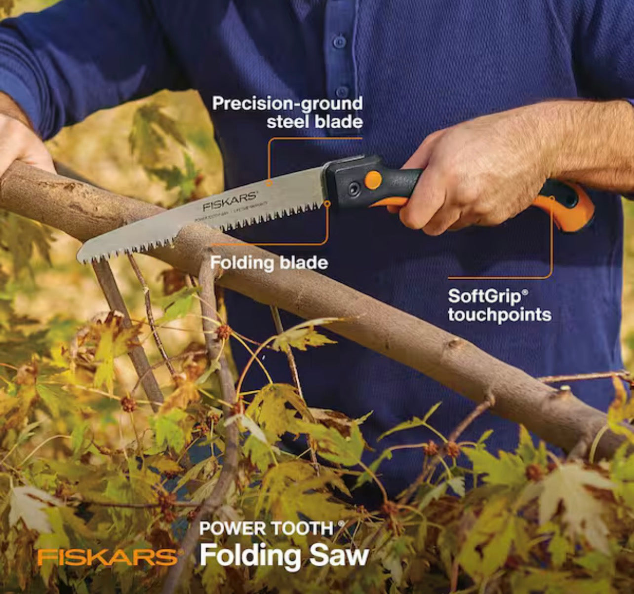 Fiskars Power Tooth Softgrip 10 in. Blade Pruning Saw1-C
