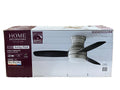 Home Decorators Collection Ashby Park 44 in. Brushed Nickel ceiling fan with an integrated LED light. B-W
