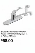 Glacier Bay Single-Handle Kitchen Faucet with Side Sprayer 1-B