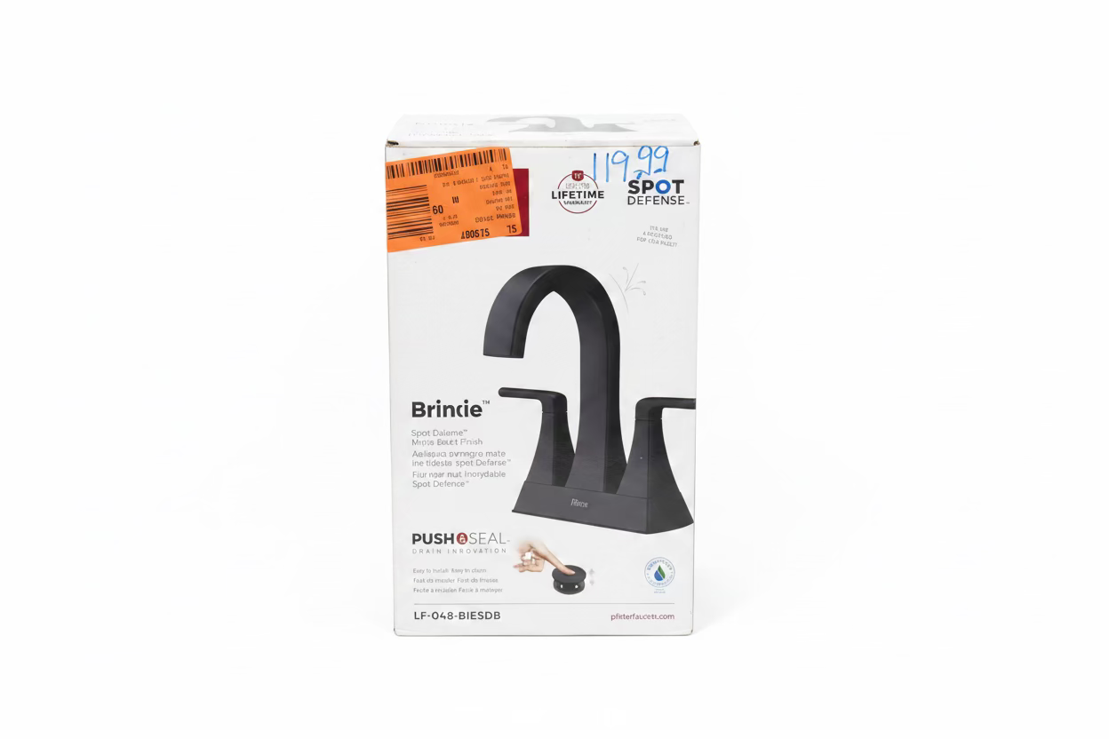Pfister Bruxie 4-inch Centerset Bathroom Faucet in Matte Black 1-B