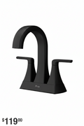Pfister Bruxie 4-inch Centerset Bathroom Faucet in Matte Black 1-B