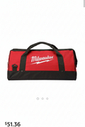 Milwaukee Heavy-Duty Canvas Contractor Tool Bag 6-A