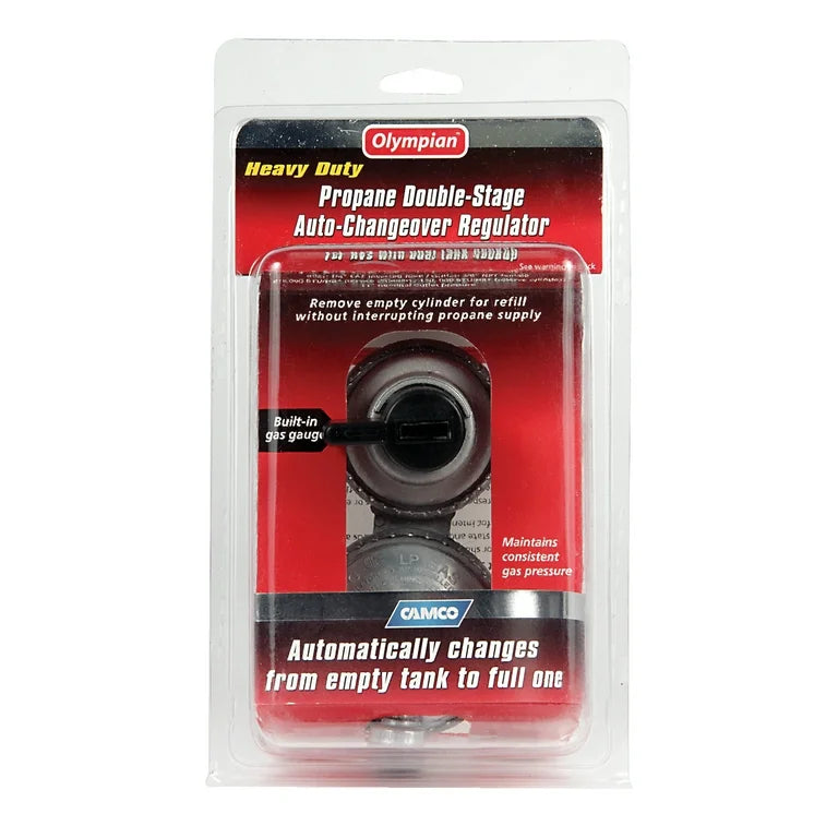 Camco Olympian Heavy Duty Propane Double-Stage Auto-Changeover Regulator