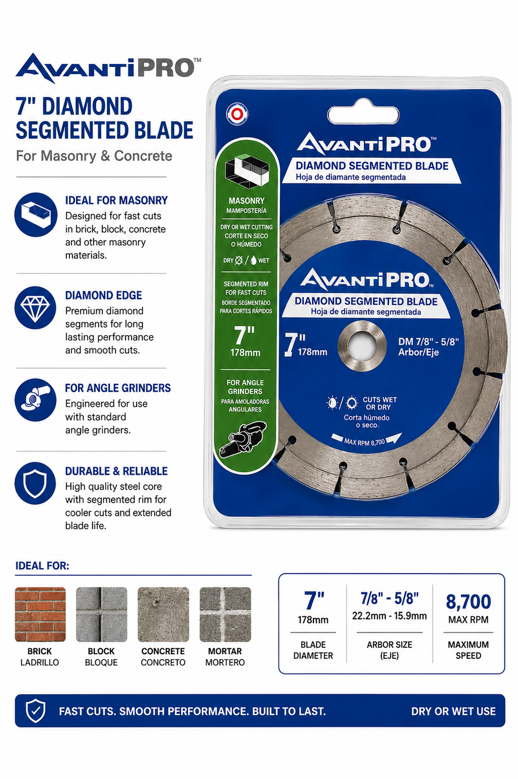 Avanti pro 7” blade     8A