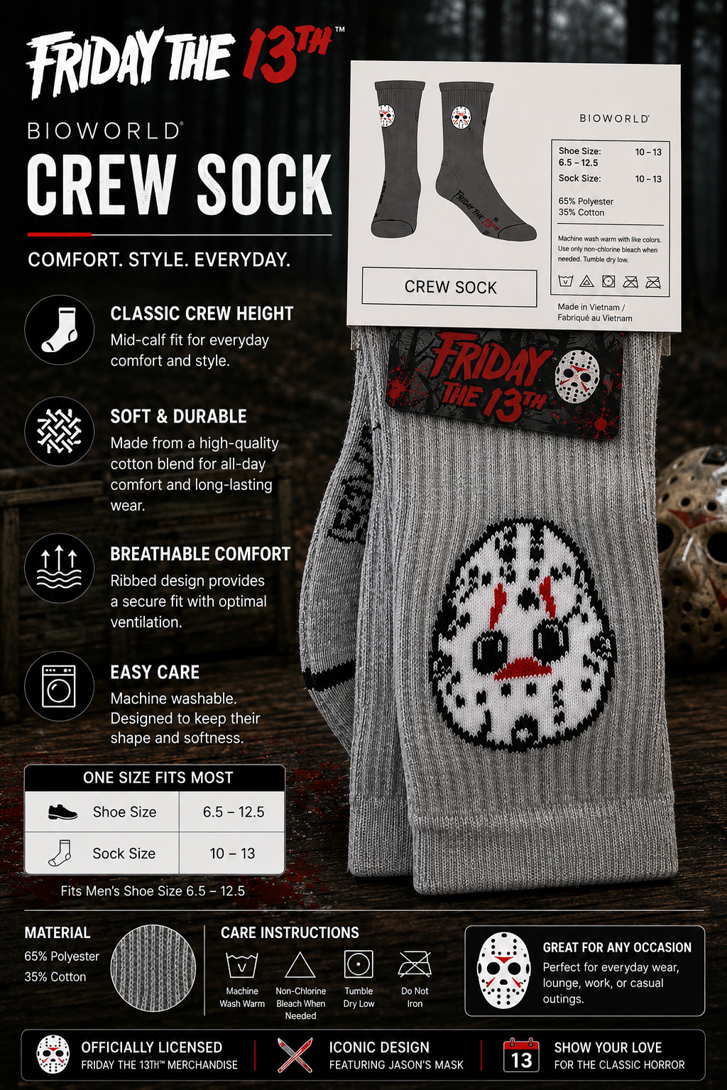 Friday the 13th socks