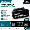 Makita 18v 4.0Ah lithium ion battery