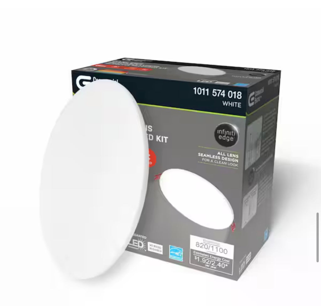 Premium Series 6 in. LED, 2-Level Lumen Select, InfinitiEdge Slim Canless Recessed Light, Adjustable CCT 2-c