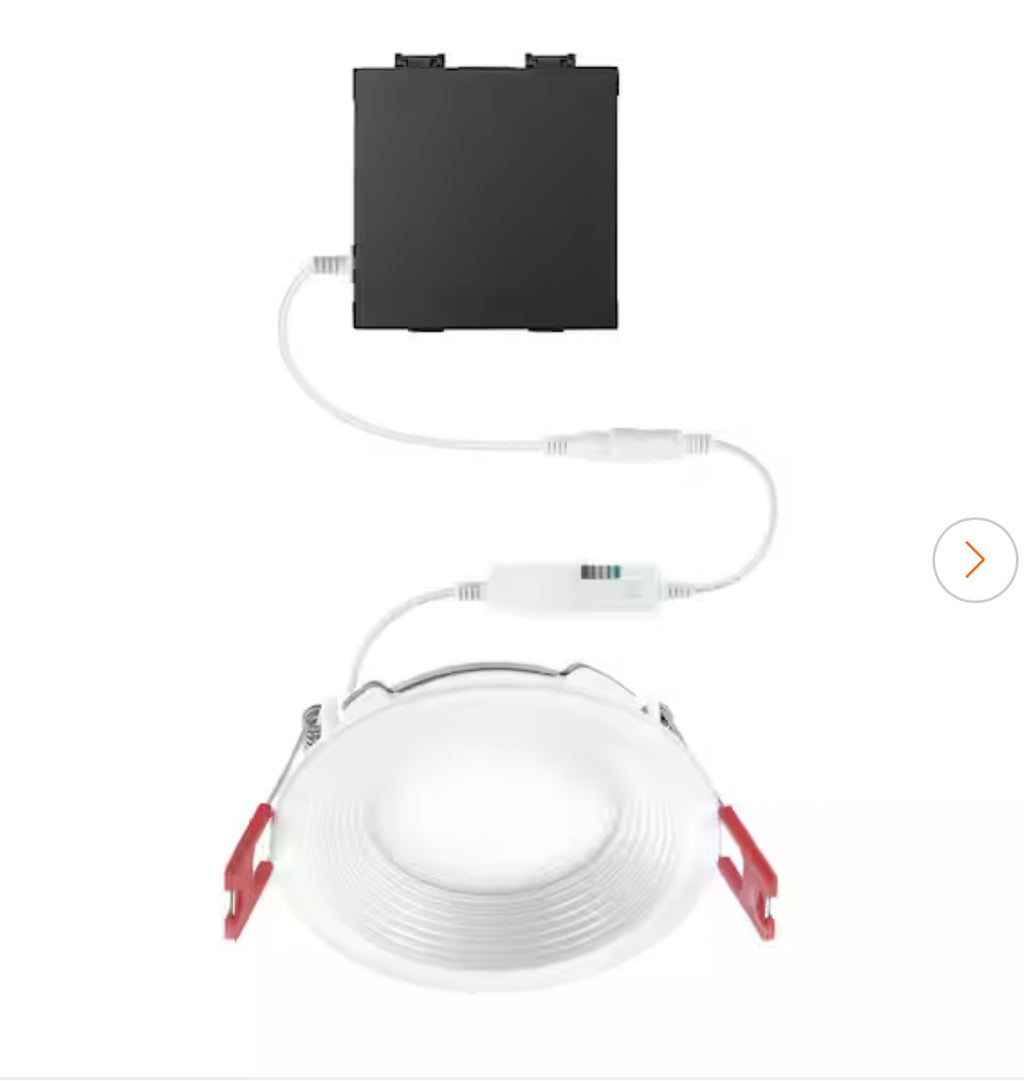 Commercial Electric Premium Series 3 in. LED, 2-Level Lumen Select, Baffle Canless Recessed Light 2-c