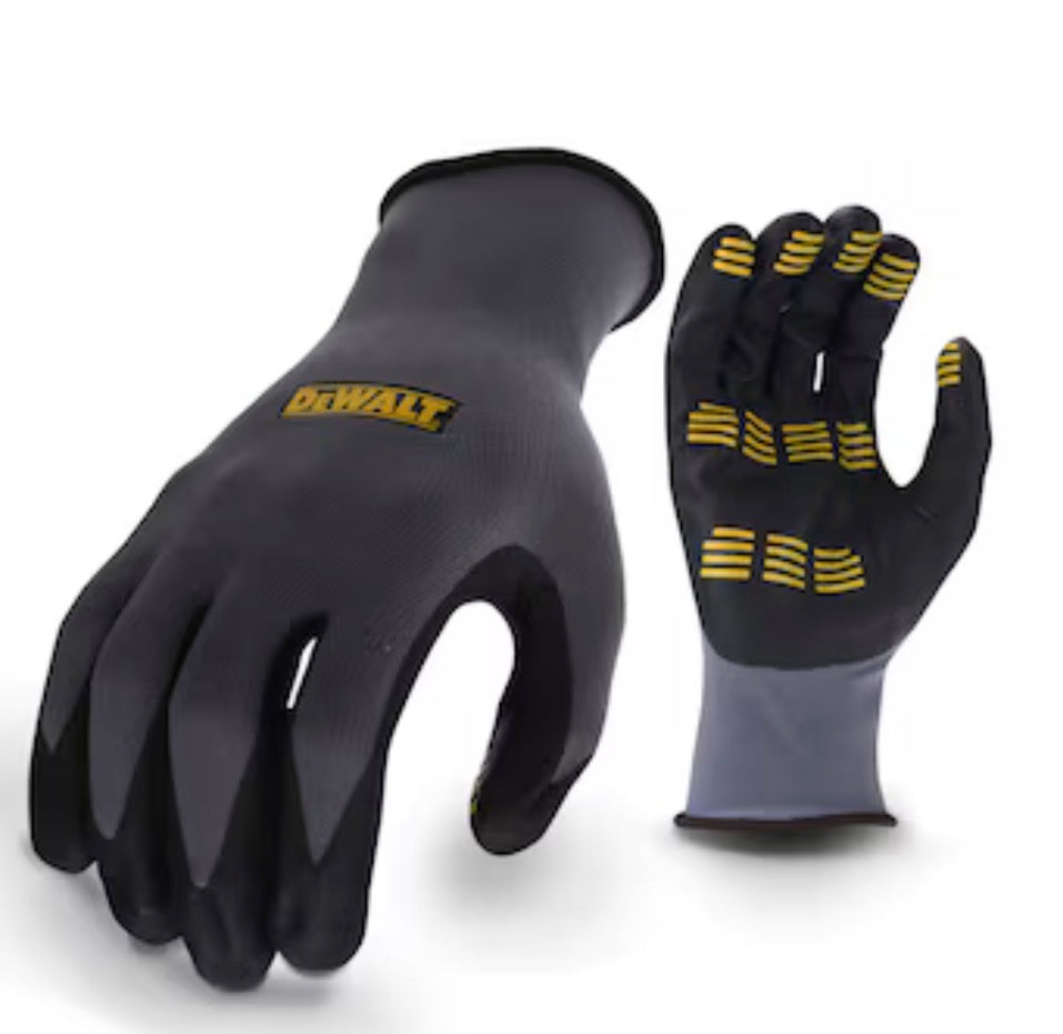 DEWALT Black Nitrile dipped Polyester 1 -Pair 5-b