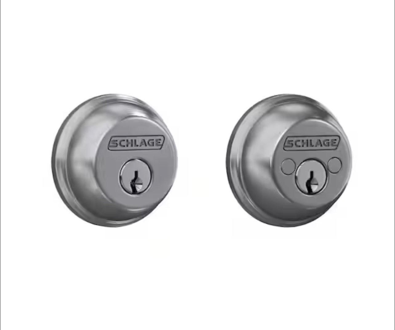 Schlage Satin Chrome Light Commercial Double Cylinder Deadbolt 1a