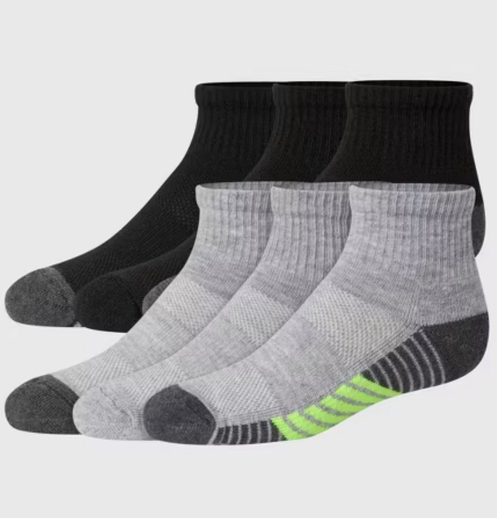 HANES MOVES X-TEMP PERFORMANCE SOCKS 6-b