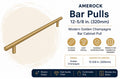 Amerock  Bar Pulls 12-5/8 in. Modern Golden Champagne 8a