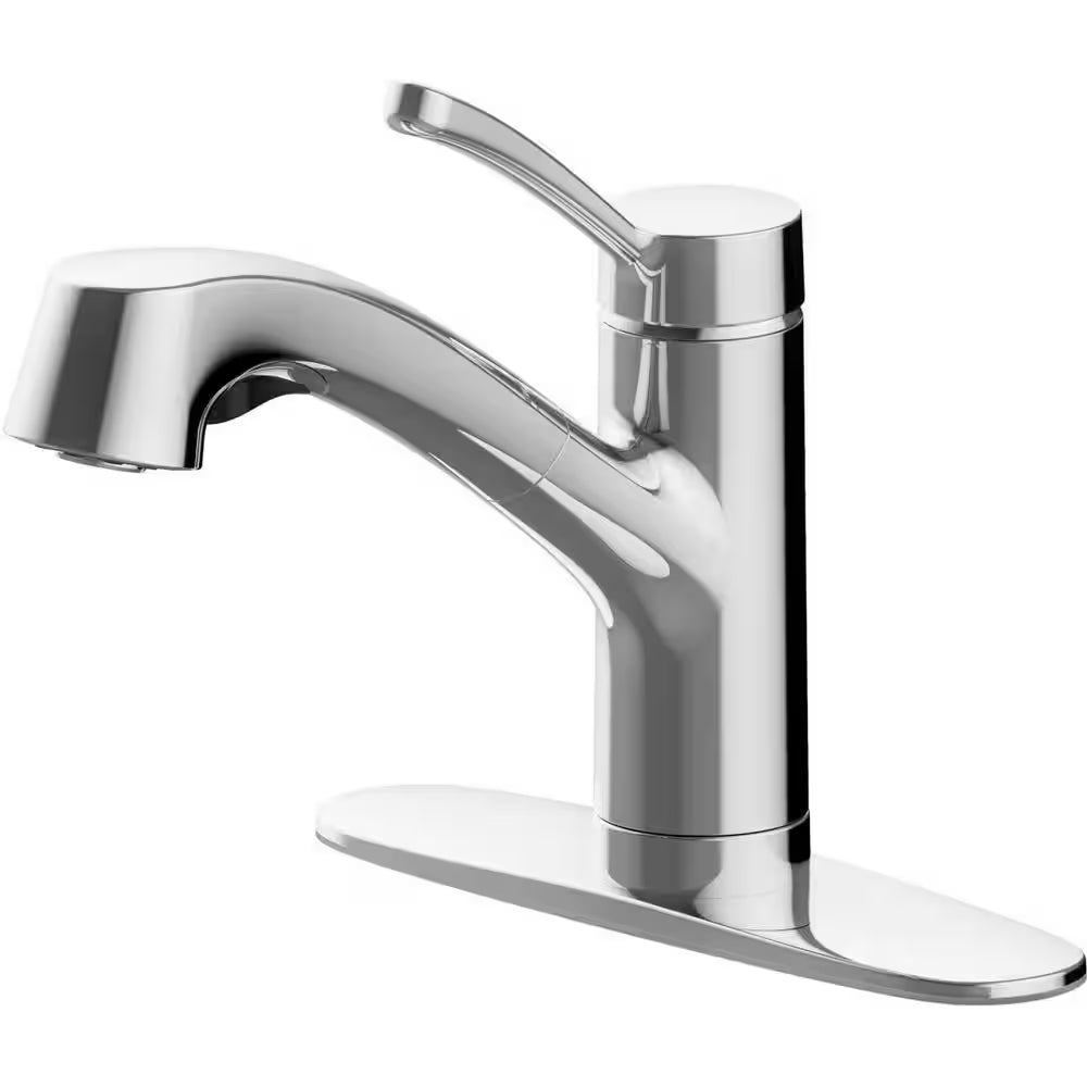 GLACIER BAY SINGLE HANDLE PULL-OUT KITCHEN FAUCET 1-d