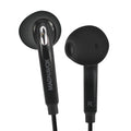 Magnavox Black Sweatproof Earbuds with Microphone & Kevlar Reinforced Optical Fiber Cable