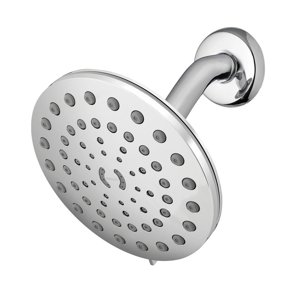 Waterpik 8-Spray Pattern 1.8 GPM 7 in. Wall Mount Rain Fixed Shower Head 2-c