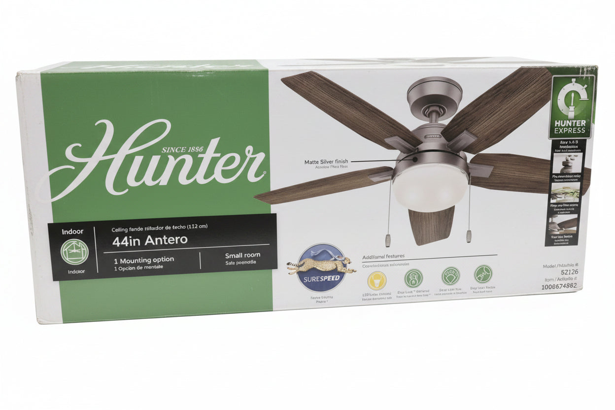 Hunter Antero 44-inch indoor ceiling fan BW