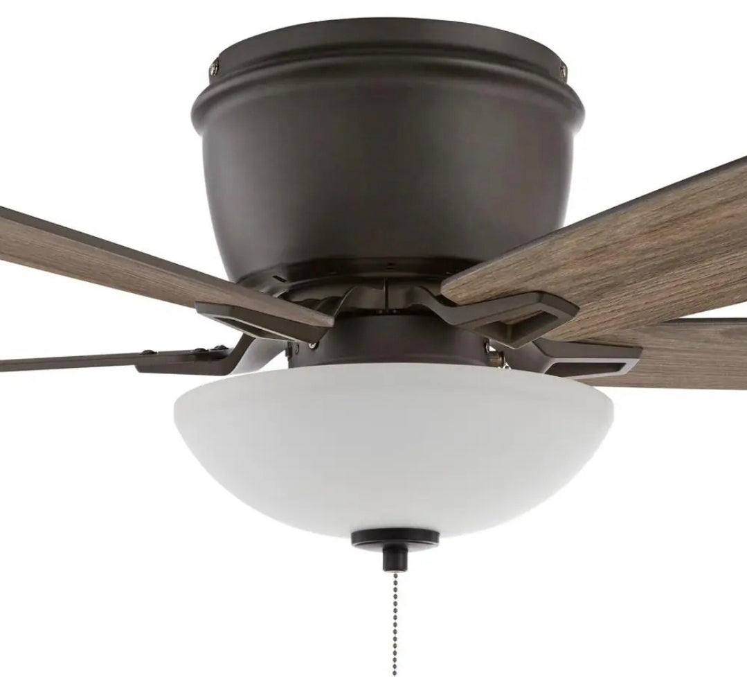 Hampton Bay 52 inch Melrose, Indoor Ceiling Fan Bronze Finish.